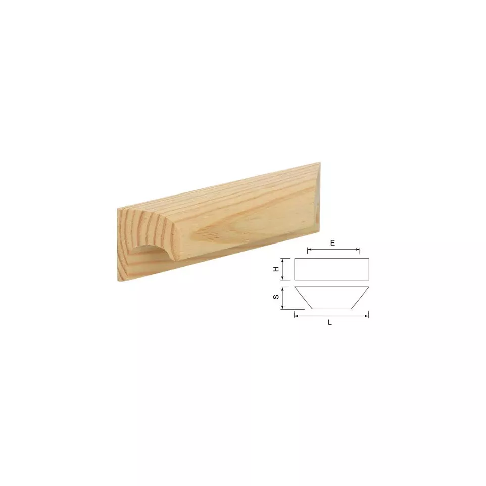Houten handgreep 96mm natuurlijk...