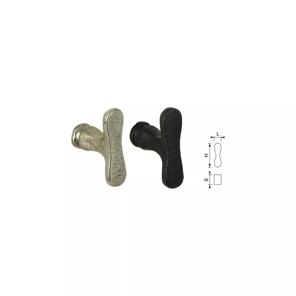 Knop PURE britannium elispse 45mm...
