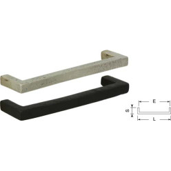 PURE Britannium Square Furniture Handle 128mm Aged Iron per piece