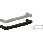 PURE Square Britannium Furniture Handle 96mm White Bronze per piece