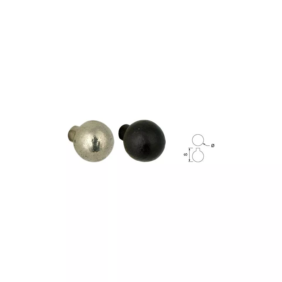 Bouton PURE britannium boule Ø20mm...