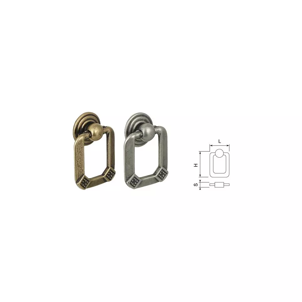 Ring op messing rozet nr. 1181 / pce