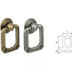 Ring op messing rozet nr. 1181 / pce