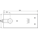 Brushed Stainless Steel Cover Plate for dormakaba BTS 84 Floor Spring per piece
