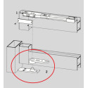 Pivot du bas Dorma pour RTS 85 (H=27 mm) / pce
