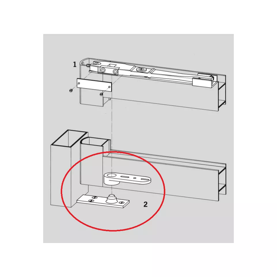 Pivot du bas Dorma pour RTS 85 (H=27...