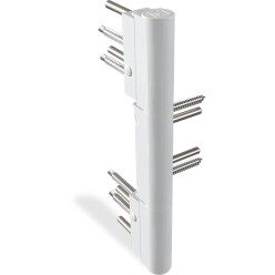 Paumelle à rouleau KT-RKN 3 lames à broche longue pour chant 0° vantail max 120 Kg RAL9016 Blanc / pce
