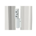 Paumelle à rouleau KT-RKN 2 lames à broche longue pour chant 0° vantail max 90 Kg Noir Mat / pce