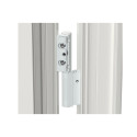 Paumelle à rouleau KT-RKN 2 lames à broche longue pour chant 0° vantail max 90 Kg RAL9016 Blanc / pce