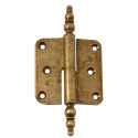 Messing scharnier 80 x 80 Quincalux antiek gewaxt rechts / pce