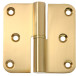 Messing scharnier 80 x 80 Quincalux satijn gepolijst links / pce