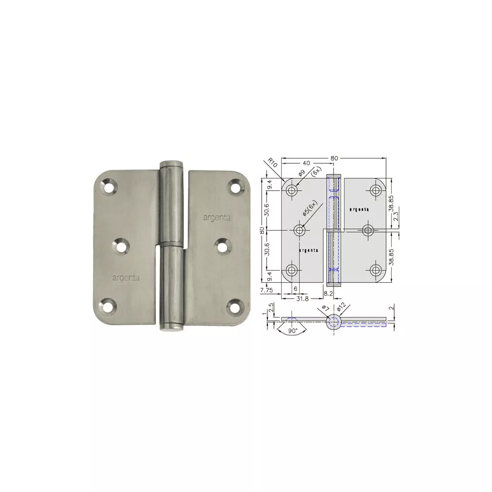 ARLU Stainless Steel Paumelle Hinge...