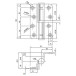 Paumelle inox 100x82mm coudée gauche / pce