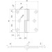 Argenta aluminium scharnier 80x80 A blauw RAL 5002 rechts / pce