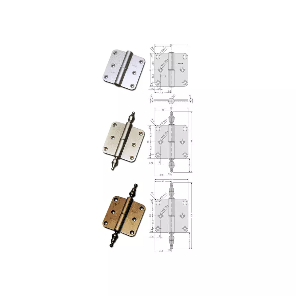 Aluminium scharnier ARLU 80x80 A...