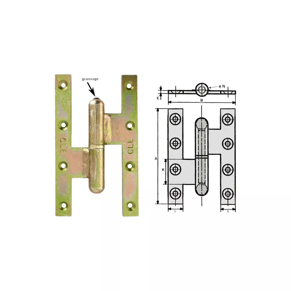 Picarde 160x100 verzinkt scharnier...