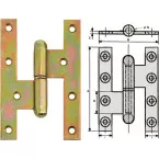 Zinc Plated Steel Butt Hinge 140x90 mm HGD 138x91 mm Ø15.5 mm Right / pc