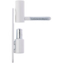 Fiche mâle et femelle P50 Ø15mm sur platine pour le PVC maximum 40Kg laqué blanc / pce