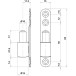 Fiche mâle P50 Ø15mm sur platine pour le PVC maximum 40kg argenté / pce
