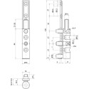 Ursus 3D Ø16mm plug voor PVC deuren tot 100kg wit / pce