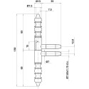 Otlav No. 210 Natural Iron Butt Hinge Cup Ø13mm Max 20kg per Leaf / pc