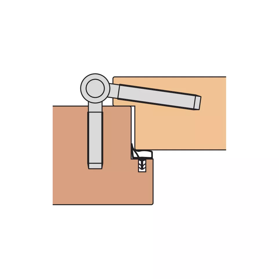 Fiche Anuba zingué 16 mm 2 broches / pce