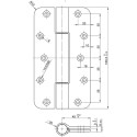 L&L Stainless Steel Hinge 160x90 mm Ø20 mm 200 kg 060-7/160 per piece