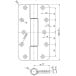 L&L Stainless Steel Hinge 160x90 mm Ø20 mm 200 kg 060-7/160 per piece
