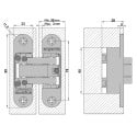 Verstelbaar verborgen scharnier ARLU, SMALL / pce