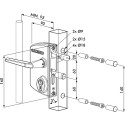 LOCINOX Gate Lock for 40mm Square Tube Silver / pce