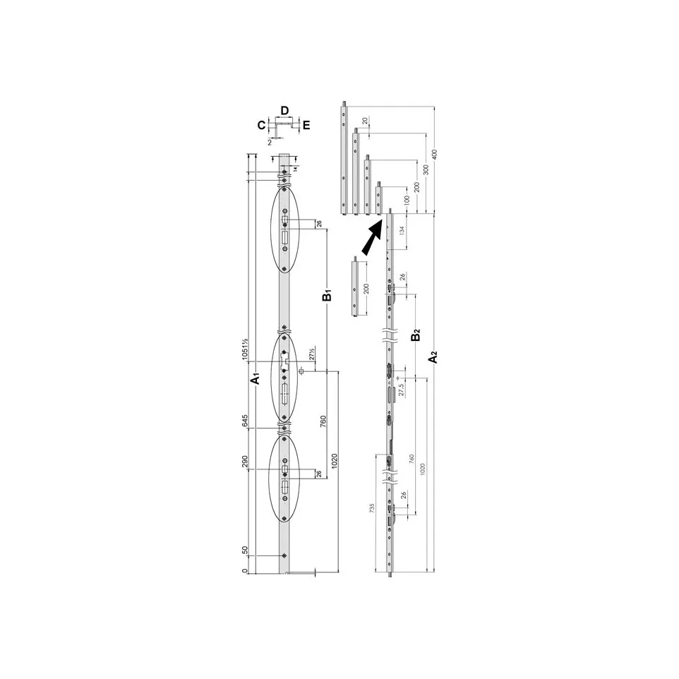 Extension for Mauclaire DO KFV TSH...