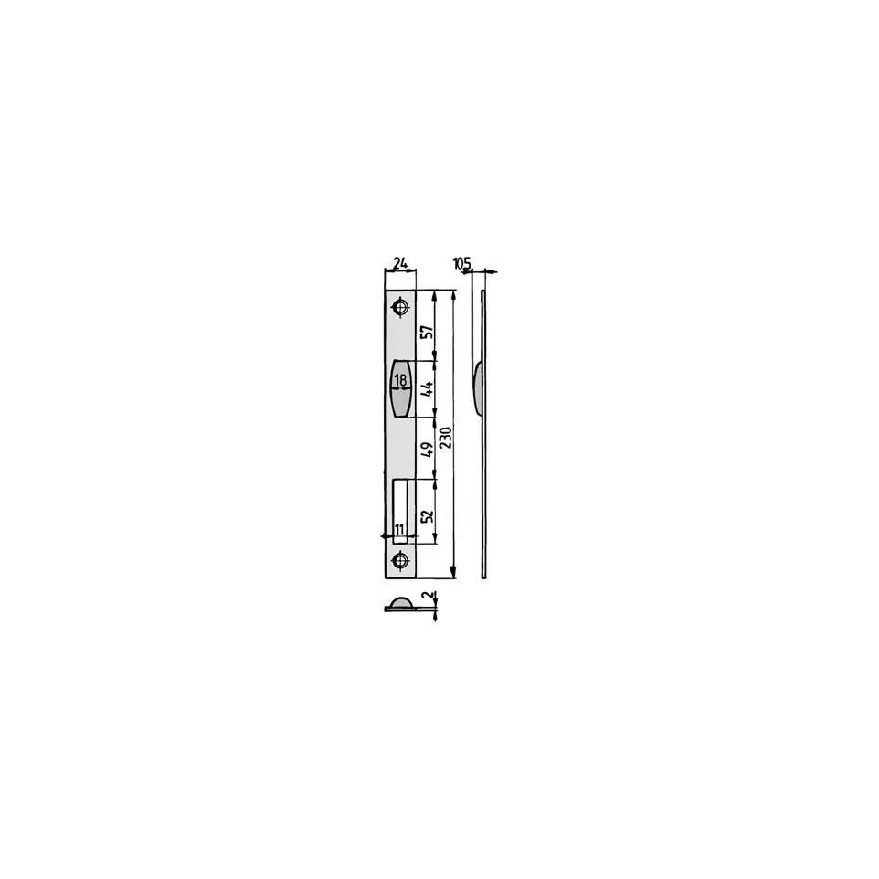 Gâche centrale rouleau KFV n°188 / pce