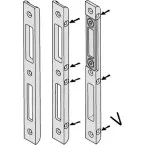 Gâche centrale réglable SSFW 19-504V/31-A plate épaisseur 8,5mm largeur 18mm zinguée pour le bois 4mm / pce