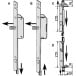 Upper Extension ASS 8080 F16 for Multipoint Lock with Cylinder and Round Cam F16 Length 545 mm per piece