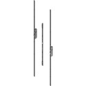 3 Rod Action Kit for Multipoint Locks with Lever Round Bolt and Hook per piece