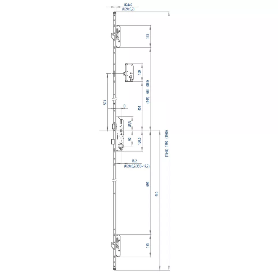 Multisafe 855GL type 3 cilinderslot...