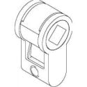 Inzetstuk voor de wijziging van een PZ cilinder in een 8 mm stift voor WC / pce