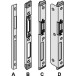 GU Central Strike Plates for Wood 4mm Right / pc