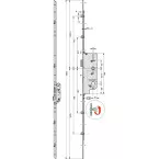Multipoint R4 LIFT Lever Action Lock with 4 Round Rollers F16/50/72 2285mm per piece