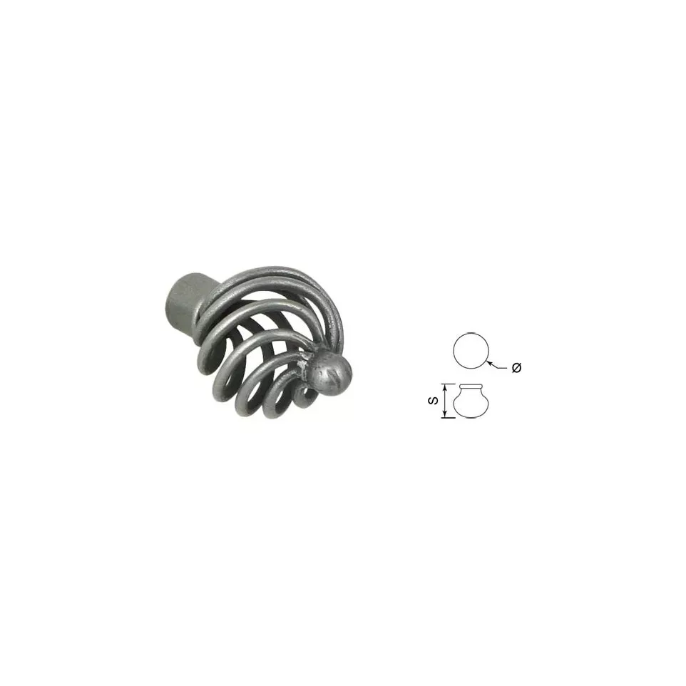 Twisted Iron Furniture Knob No.44 / pc