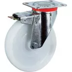 Roulette polyamide à plateau + frein 120 à 220kg Ø80mm / pce