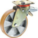 Polyurethane Swivel Plate Caster with Brake 125mm Diameter per Piece