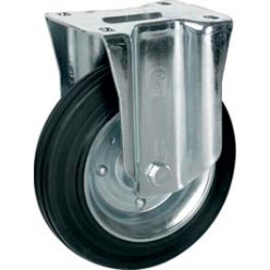 Vast rubberen wiel 65 tot 230kg Ø100mm / pce