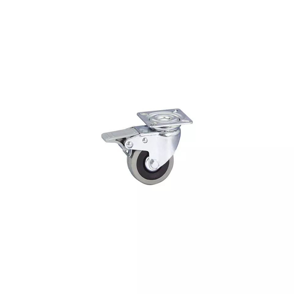 Rubber Caster with Top Plate and...