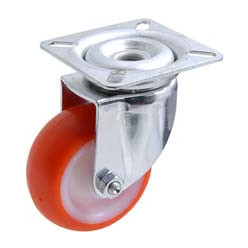 Zwenkwielen in Polyurethaan 40 tot 55kg Ø40x18mm / pce