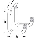 Dubbele garage en werkplaats wandhaak 173mm / pce
