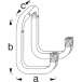 Dubbele garage en werkplaats wandhaak 173mm / pce