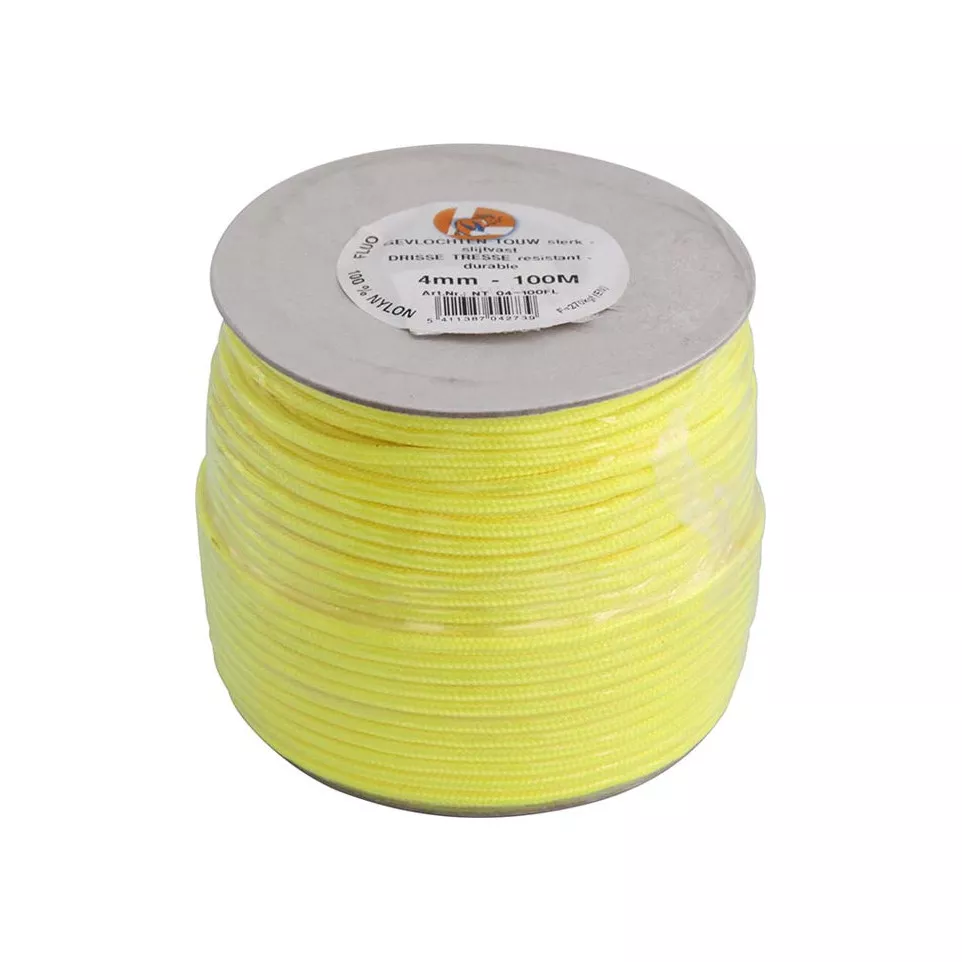 Corde nylon jaune fluo en bobine Ø2mm...