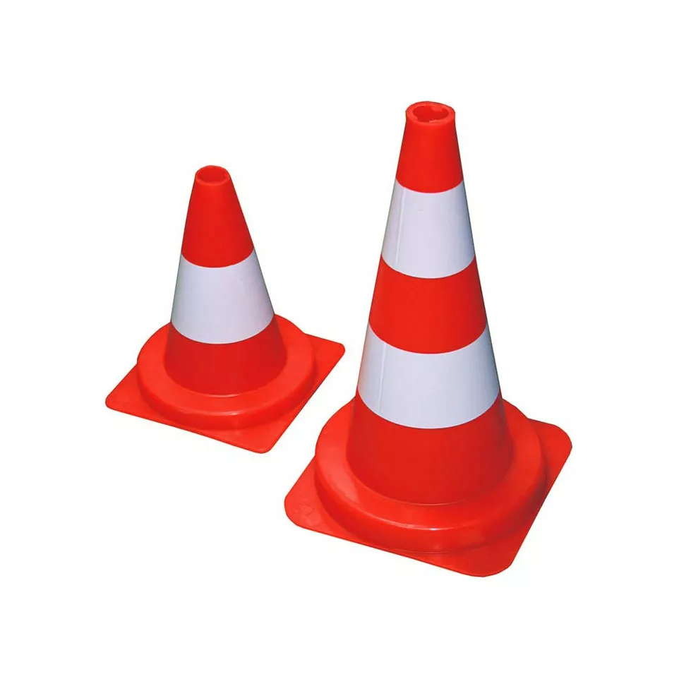 Rood-witte verkeerskegel 50cm / pce