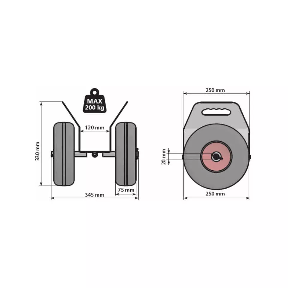 Self-Locking Transport Trolley per piece